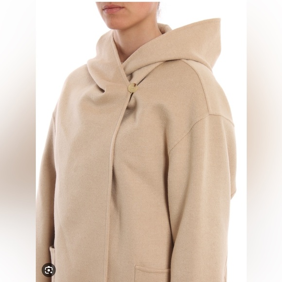 Retail$2,639 Max Mara Label-cut 100% PURE CAMEL WOOL Coat.Size US4 IT38 - Picture 3 of 6
